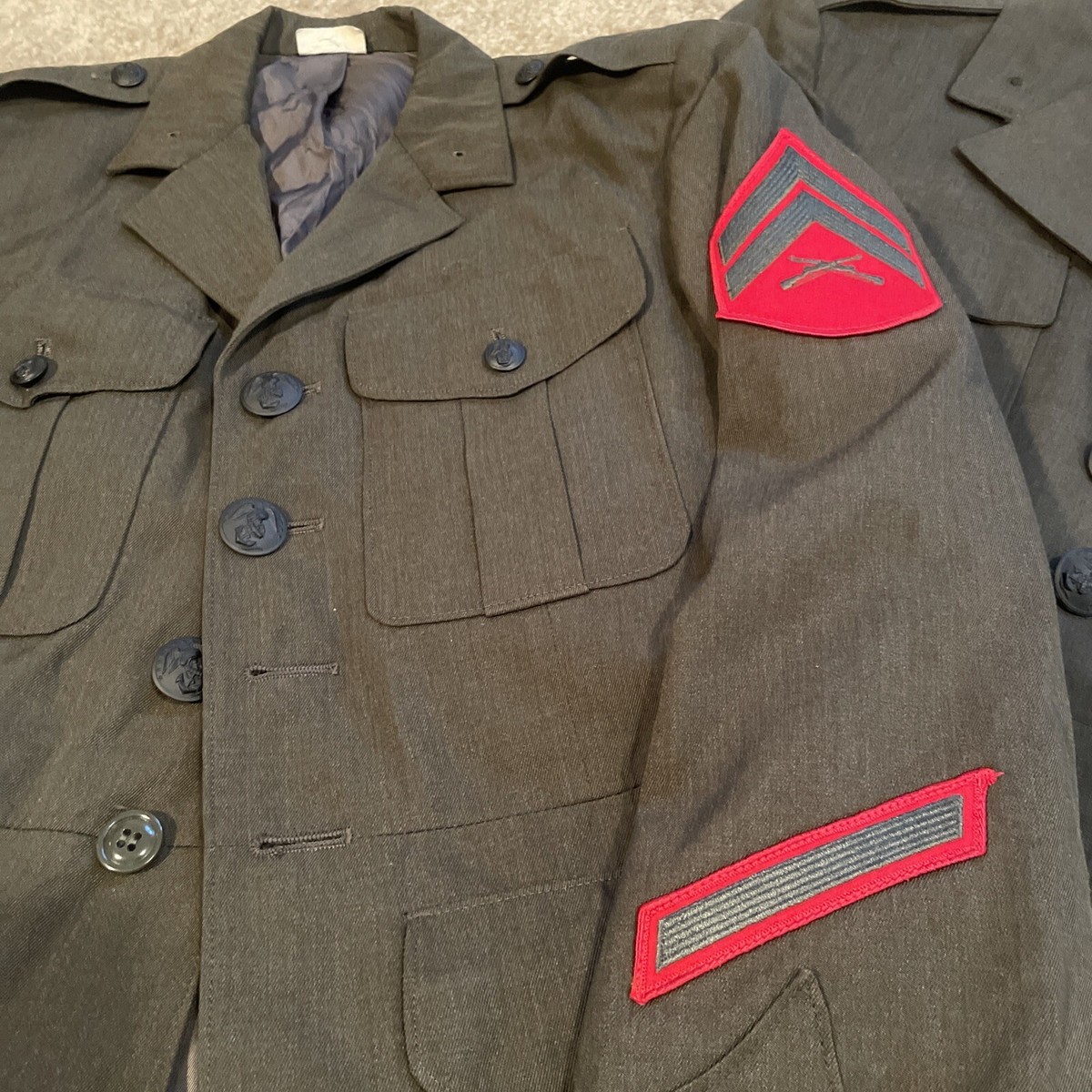 Lot Of 2 USMC Marine Corps Alpha Uniform Sz 38S Corporal