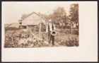 Grandpa Witmer in Garden RPPC 90 Years Old, Nov. 7, 1911