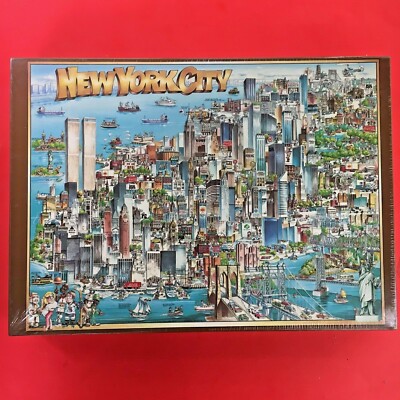 NEW YORK CITY jigsaw puzzle - CARTOON CHARACTER CARICATURE - 1988