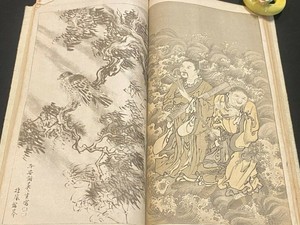 Ukiyo-e Woodblockprint Japanese Book Old Ehon KACHO Bird Flower Hanging Scroll