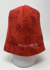Helly Hansen Red Floral Beanie Hat Cap Stretc...