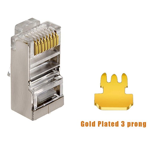 Cat6 RJ45 Pass Through Connector Modular Plugs Shielded (STP) Internal Connector - 第 5/12 張圖片
