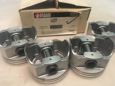 (4) STD. Engine Pistons Fits 1986-1990 Ford 2.5L Sealed Power 507P Badger P791