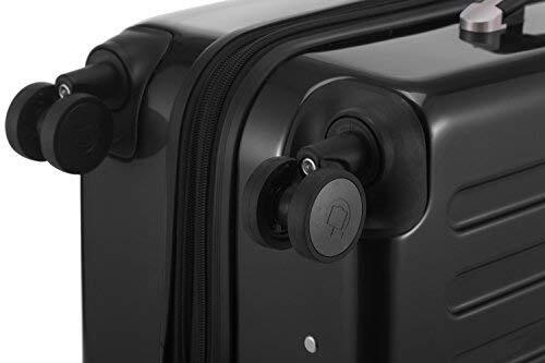 Alex Handgepäck mit Laptopfach Hartschalen Trolley Roll-Reisekoffer 4 Doppel-... - Bild 9 von 9