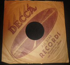 10" Decca Canadian early EMPTY 78rpm record sleeve, VG