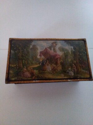 Cango Vintage Candy Biscuit Tin Beautiful Scene