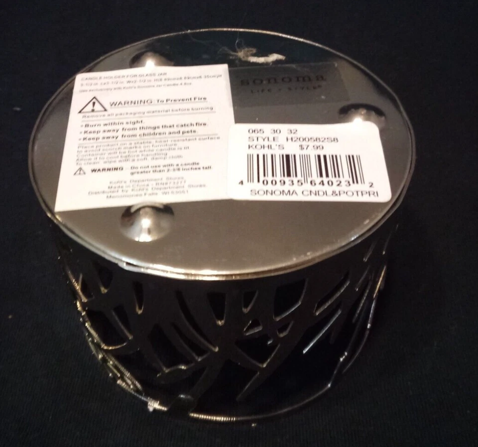 Sonoma Dragon Fly Garden vela de metal plateado / soporte potpouri usado en excelente estado Foto 3 de 3