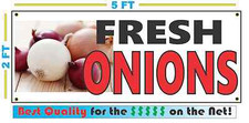 Full Color FRESH ONIONS BANNER Sign NEW Larger Size Best Quality for the 