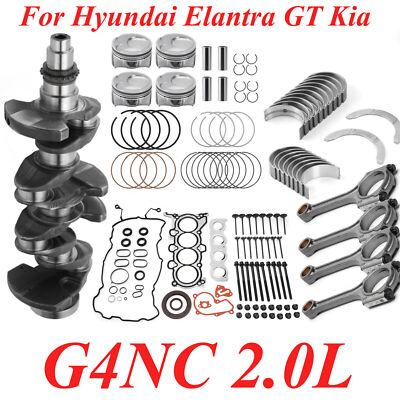 G4NC 2.0L GDI NU Engine Overhaul Rebuild Kit w/ Crankshaft Rods Fit Hyundai KIA