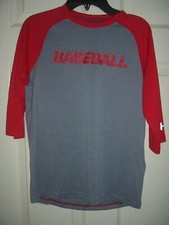 Under Armour Shirt Boy's Medium, UA Bullpen 3/4 Sleeve Baseball shirt, NWT