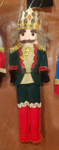 Christmas Shoppe Cloth Nutcracker Ornaments NWT Set Of 3 - Picture 3 of 10