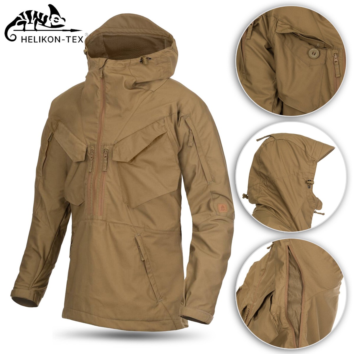 HELIKON-TEX ピルグリム アノラック ジャケット　コヨーテ HELIKON TEX ANORAK PILGRIM Jacket Tactical Hooded Outdoor