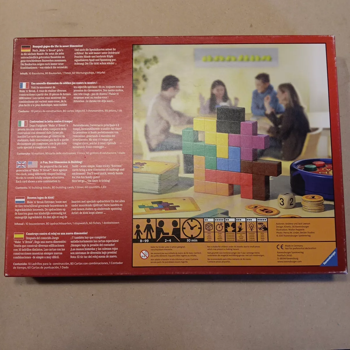 Ravensburger Make N Break EXTREME Game Board Game (2007) Complete! STEM