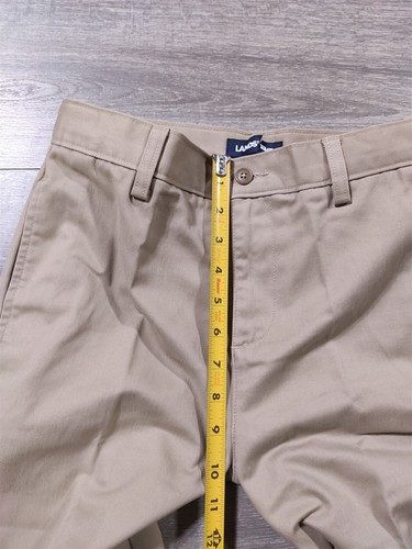 Lands End Shorts Boys 16 Slim Khaki School Uniform Chino Bottoms Kids - Picture 7 of 10