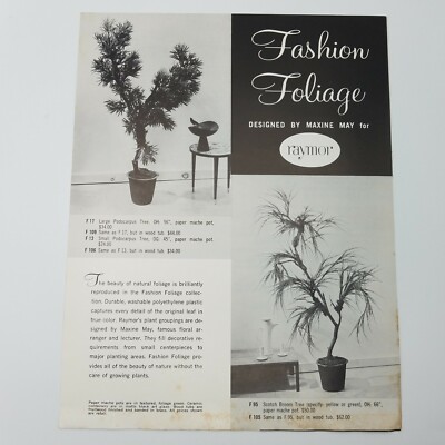 Raymor Fashion Foliage Vintage 1960s Sales Booklet Maxine May Tropical Plants
