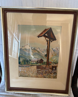 Landschaftsgemälde Feldberg in Garmisch vom P. Moschny Gemälde