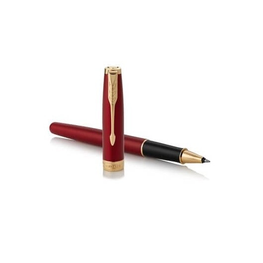 Penna roller Parker Sonnet punta F inchiostro nero Parker Red GT 1931475