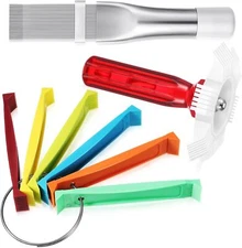 3PCS Air Conditioner Fin Cleaner Set Fin Comb Condenser Straightener Clean Brush