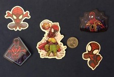 Spider Man Super Hero Lot Of 5 Stickers. - New