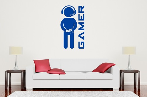 Computer Gamer – Gaming Kids Bedroom PC Xbox PS Wall Art Vinyl Decal Sticker - Picture 98 of 126