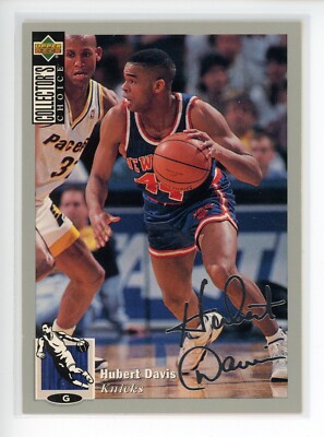 1994-95 Collector's Choice Silver Signature #144 Hubert Davis Knicks