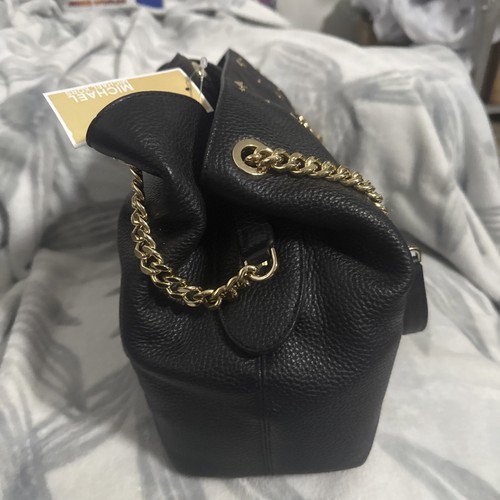 Michael Kors Jetset Black & Gold Stud Purse Retail $398.00 NWT - Picture 3 of 5