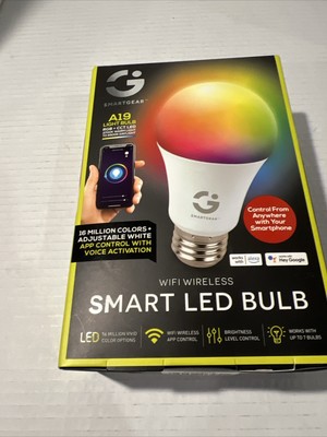 Smartgear A19 Phone  Control WiFi Multicolor Smart LED Bulb - Tested