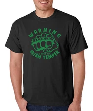 WARNING I HAVE AN IRISH TEMPER funny Saint Patrick's Day St party celtic T-Shirt