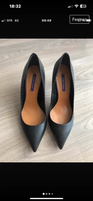 Chaussures a talons Ralph Lauren, noire,hauteur 9cm, T 40 - Photo 1/4