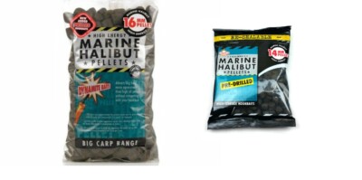 Dynamite Marine Halibut Pre-Drilled Pellets Fishing Bait 900g or 350g