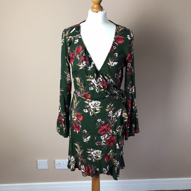urban outfitters floral wrap dress