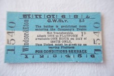 GWR Railway Train Ticket Windsor & Eton