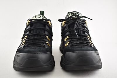 Gucci Mens Flashtrek Journey Black Leather Hiker Chunky Boot