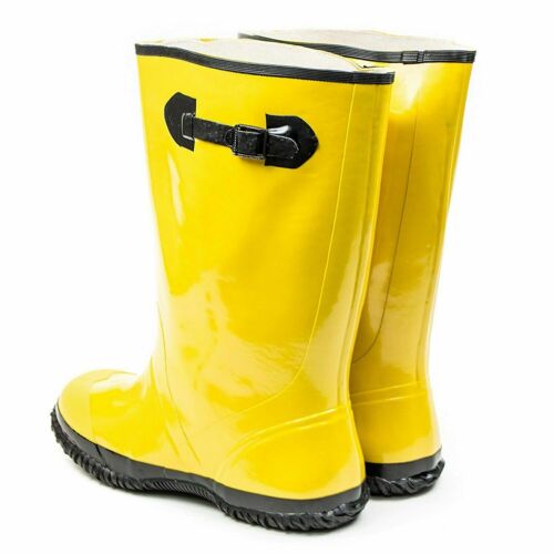 Workforce Yellow Rubber Over Shoe Slush Boots W/Adjustable Buckle Size 7-18 - Afbeelding 1 van 2