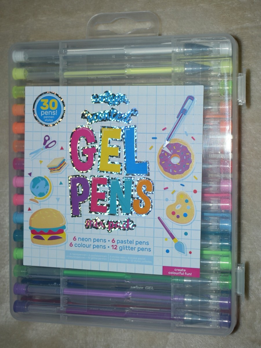 Smiggle Scented Gel Pens x 30 colours neon paste glitter stocking filler  gift
