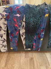 LuLaRoe Tall  Curvy TC Leggings Lot 3 Giraffes, Paisley, Birds