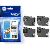 Brother Value Pack Tintenpatronen Schwarz Cyan Magenta Gelb (LC-421VAL)