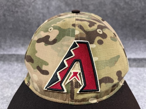 Arizona Diamondbacks '47 Hat Cap Snap Back Adult Green Camo Wool Salute Service - Picture 2 of 14
