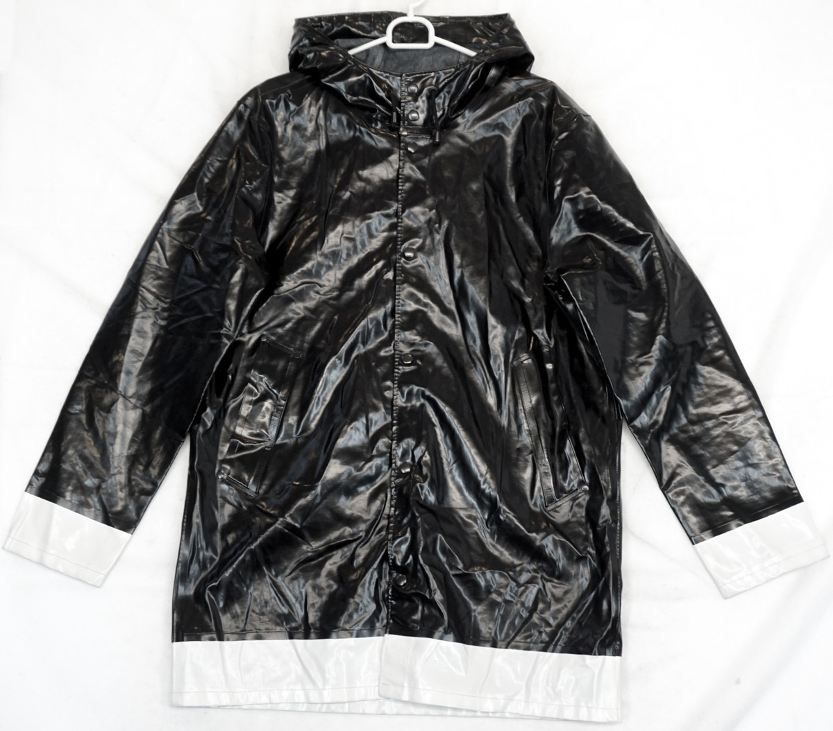 Stutterheim Mosebacke Black PVC Raincoat Size M Unisex UK