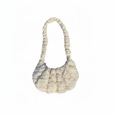 Airy Dumpling Shoulder Bag, Wrinkled, Large Capacity, Relaxed, Women