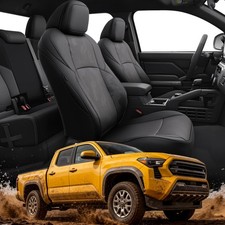 TAPTES Camo Car Seat Covers Custom Fit for Toyota Tacoma 2026 2025 2024, Only Fr