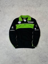 Kawasaki Racing Team Moto Fleece 1/4 Zip Jacket Vintage Size M