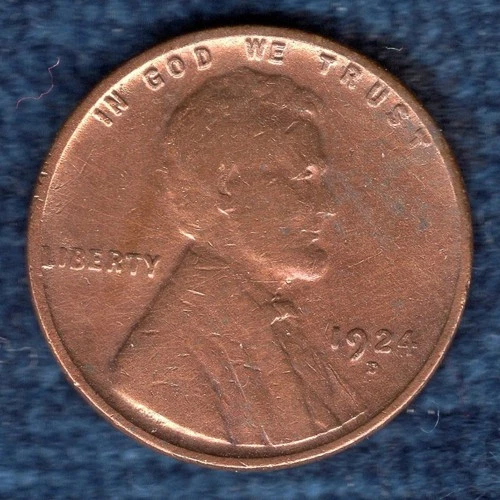 1924 D Semi-Key Date Lincoln Penny, Good, Actual Coin, #62.908