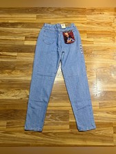 Vintage 90s Lee Riders New Blue Deadstock High Rise Tapered Mom Jeans 12L USA