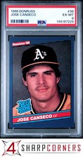 1986 DONRUSS #39 JOSE CANSECO RC RATED ROOKIE ATHLETICS PSA 6