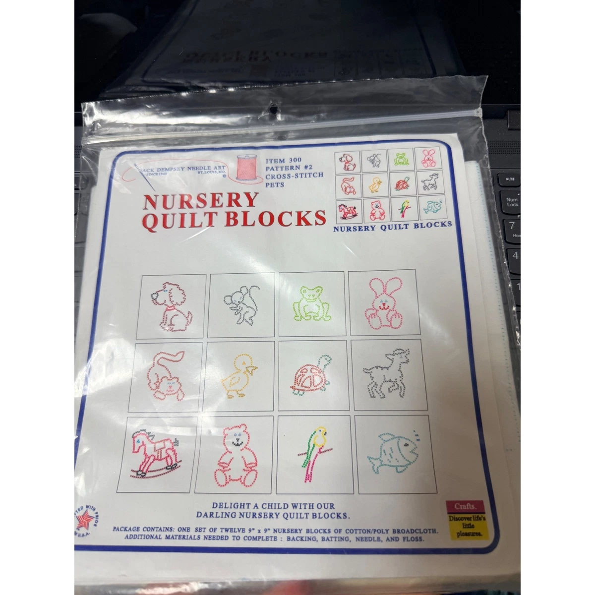 Bulk Buy: jack Dempsey Stamped bianco sampler 27,9 cm x14-flag