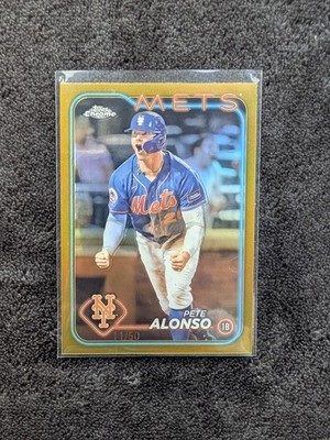 PETE ALONSO #/50 GOLD Refractor 2024 Topps Chrome #269 True Gold