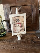 ☃️❄️ Double-Sided Rustic Snowman Sign – 5.5” x 11.5” ❄️☃️