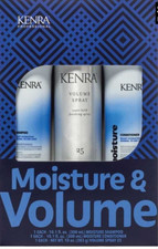 KENRA Moisture Shampoo 10.1oz  Conditioner 10.1oz  Volume Spray 25 Gift Box