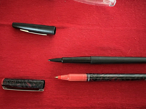 🔴 Papermate Penne Marqueur Gel Writer Et Flair Avec Trousse Vintage - Photo 5 sur 12